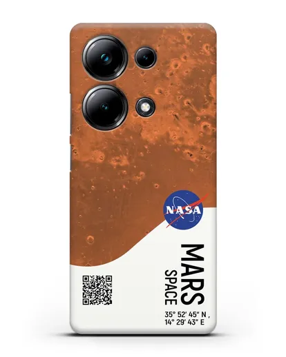 Чехол Марс с координатами силиконовый для Xiaomi Poco M6 Pro