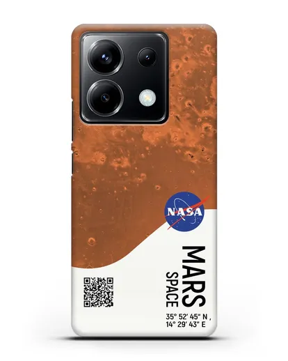 Чехол Марс с координатами силиконовый для Xiaomi Poco X6