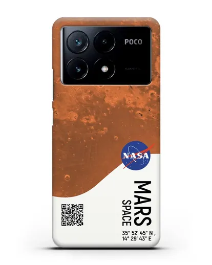 Чехол Марс с координатами силиконовый для Xiaomi Poco X6 Pro