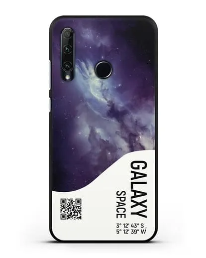 Чехол Галактика с координатами силиконовый для Honor 20e
