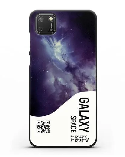 Чехол Галактика с координатами силиконовый для Honor 9S