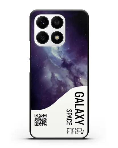 Чехол Галактика с координатами силиконовый для Honor X8a