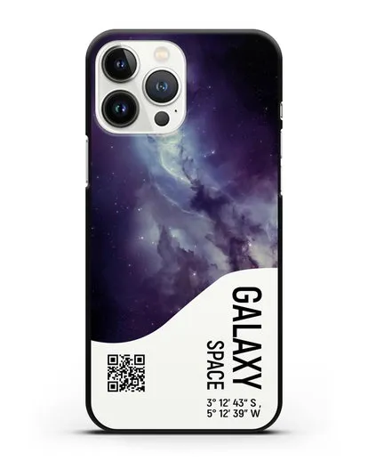 Чехол Галактика с координатами силиконовый для iPhone 13 Pro Max