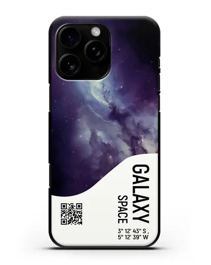 Чехол Галактика с координатами силиконовый для iPhone 16 Pro Max