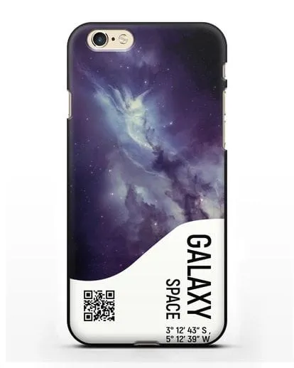 Чехол Галактика с координатами силиконовый для iPhone 6