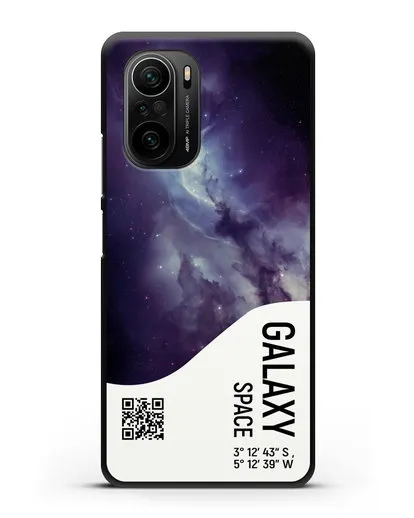 Чехол Галактика с координатами силиконовый для Xiaomi Poco F3 Pro