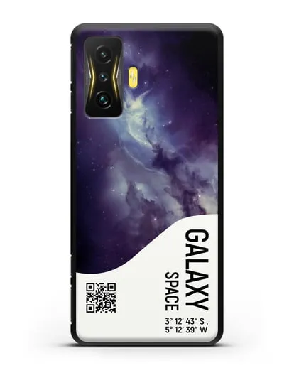 Чехол Галактика с координатами силиконовый для Xiaomi Poco F4 GT