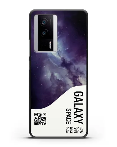 Чехол Галактика с координатами силиконовый для Xiaomi Poco F5 Pro