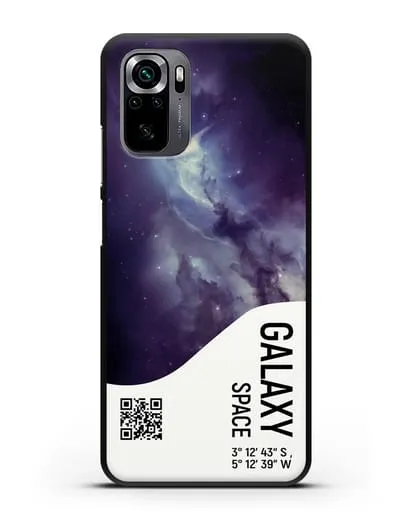 Чехол Галактика с координатами силиконовый для Xiaomi Poco M5s