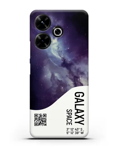 Чехол Галактика с координатами силиконовый для Xiaomi Poco M6