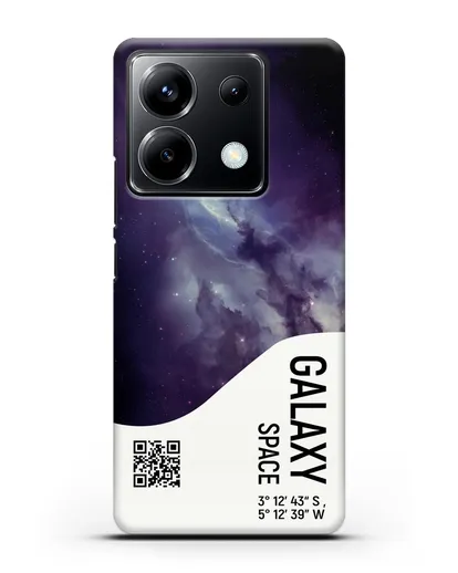 Чехол Галактика с координатами силиконовый для Xiaomi Poco X6