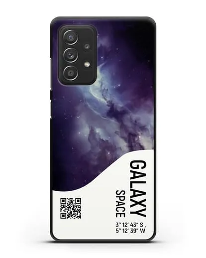 Чехол Галактика с координатами силиконовый для Samsung Galaxy A53