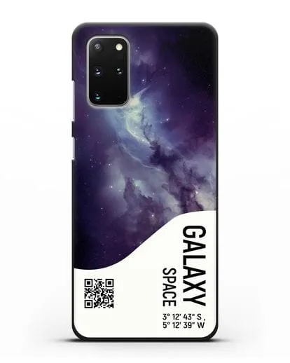 Чехол Галактика с координатами силиконовый для Samsung Galaxy S20 Plus [SM-G985F]