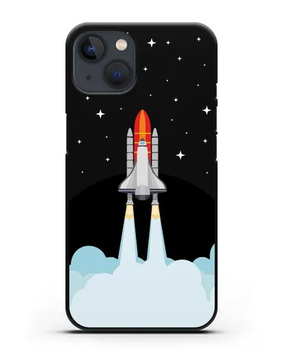 Чехол с иллюстрацией Спейс Шаттл силиконовый для iPhone 13