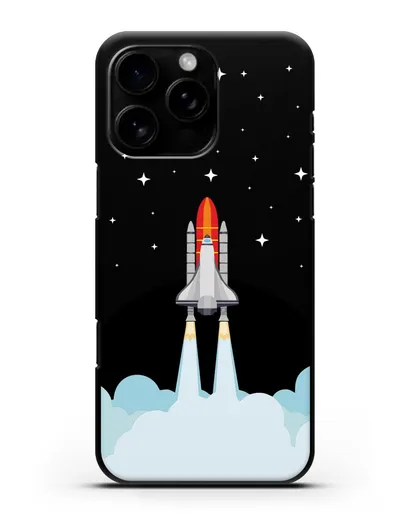 Чехол с иллюстрацией Спейс Шаттл силиконовый для iPhone 16 Pro Max