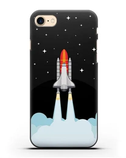 Чехол с иллюстрацией Спейс Шаттл силиконовый для iPhone 8