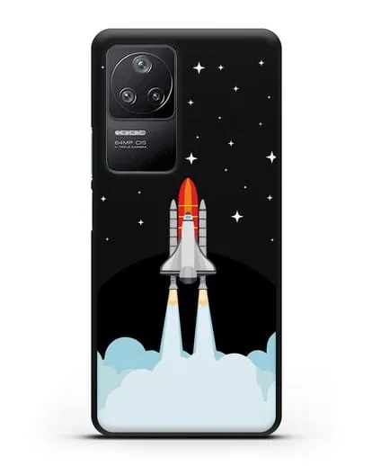 Чехол с иллюстрацией Спейс Шаттл силиконовый для Xiaomi Poco F4