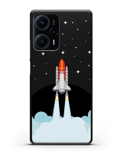Чехол с иллюстрацией Спейс Шаттл силиконовый для Xiaomi Poco F5