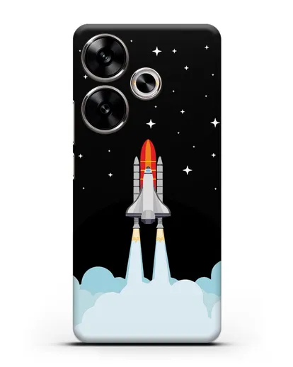 Чехол с иллюстрацией Спейс Шаттл силиконовый для Xiaomi Poco F6