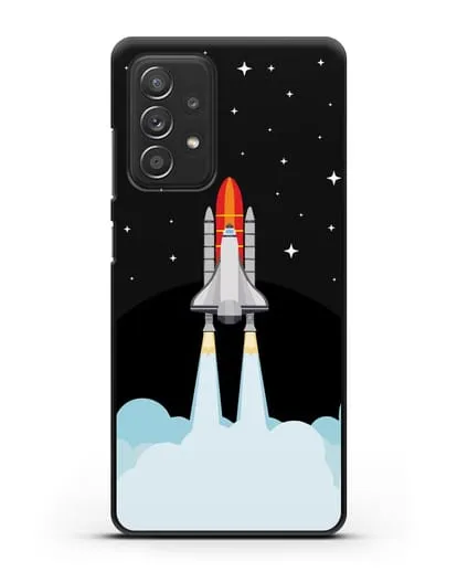 Чехол с иллюстрацией Спейс Шаттл силиконовый для Samsung Galaxy A53
