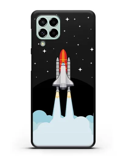 Чехол с иллюстрацией Спейс Шаттл силиконовый для Samsung Galaxy M53 [SM-M536]