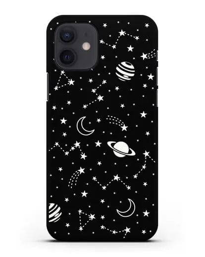 Чехол с иллюстрацией Планеты силиконовый для iPhone 12