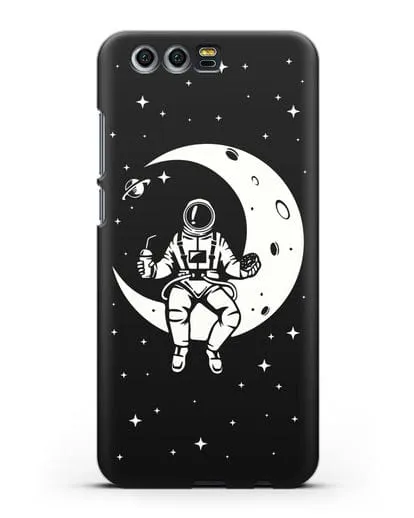 Чехол Космонавт на луне силиконовый для Honor 9
