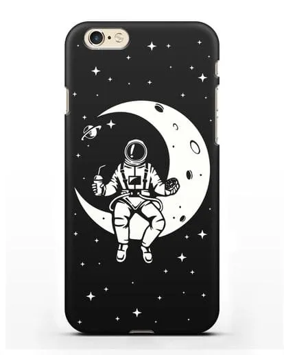 Чехол Космонавт на луне силиконовый для iPhone 6