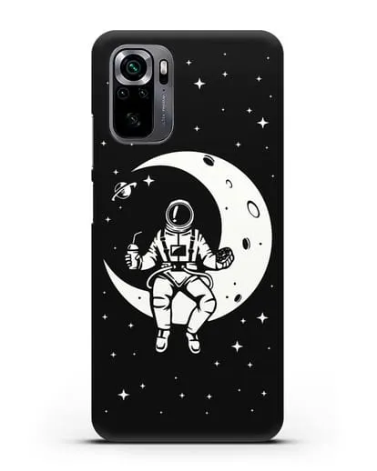 Чехол Космонавт на луне силиконовый для Xiaomi Poco M5s