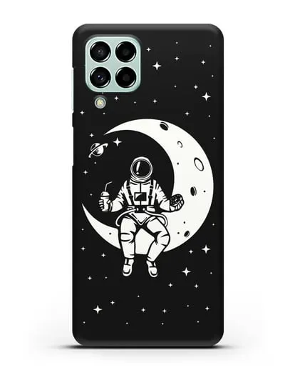 Чехол Космонавт на луне силиконовый для Samsung Galaxy M53 [SM-M536]