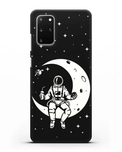 Чехол Космонавт на луне силиконовый для Samsung Galaxy S20 Plus [SM-G985F]