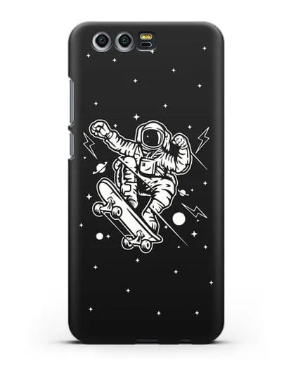 Чехол Космонавт на скейте силиконовый для Honor 9