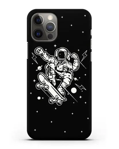 Чехол Космонавт на скейте силиконовый для iPhone 12 Pro
