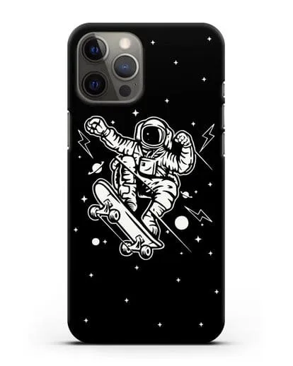 Чехол Космонавт на скейте силиконовый для iPhone 12 Pro Max