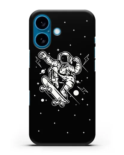 Чехол Космонавт на скейте силиконовый для iPhone 16