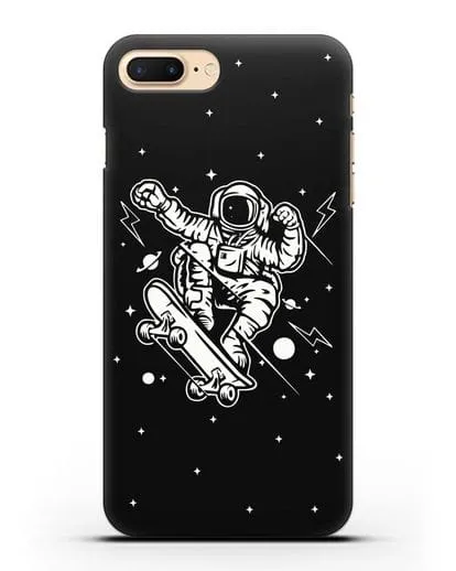 Чехол Космонавт на скейте силиконовый для iPhone 7 Plus