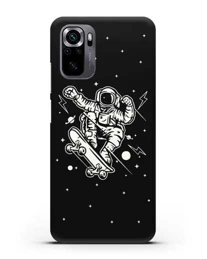 Чехол Космонавт на скейте силиконовый для Xiaomi Poco M5s