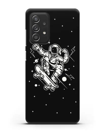 Чехол Космонавт на скейте силиконовый для Samsung Galaxy A53
