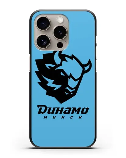 Чехол с зубром ХК Динамо-Минск силиконовый для iPhone 15 Pro
