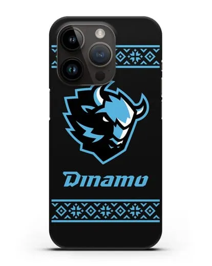 Чехол с логотипом ХК Динамо-Минск силиконовый для iPhone 14 Pro