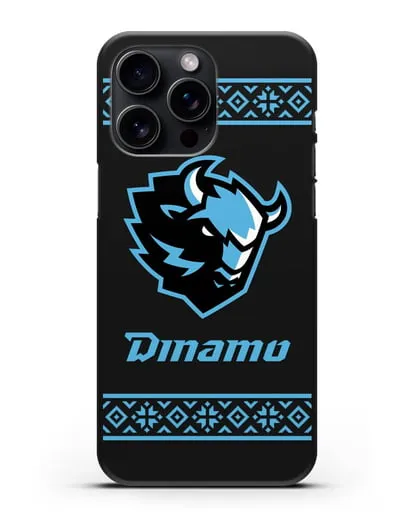 Чехол с логотипом ХК Динамо-Минск силиконовый для iPhone 15 Pro Max