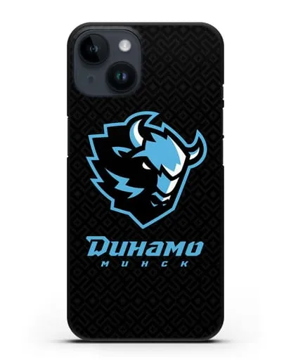 Чехол ХК Динамо-Минск с белорусским орнаментом силиконовый для iPhone 14