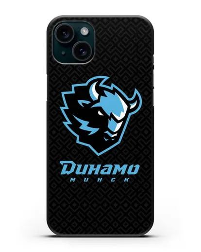 Чехол ХК Динамо-Минск с белорусским орнаментом силиконовый для iPhone 15 Plus