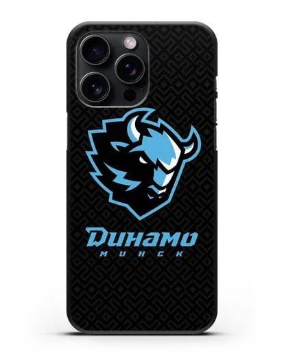 Чехол ХК Динамо-Минск с белорусским орнаментом силиконовый для iPhone 15 Pro Max