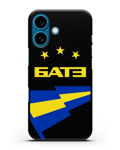 Чехол с символикой ФК БАТЭ силиконовый для iPhone 16