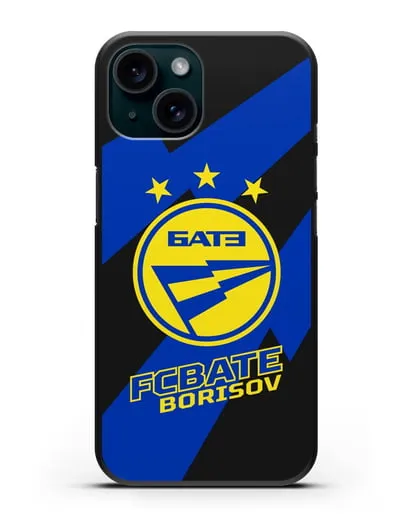 Чехол с логотипом ФК БАТЭ силиконовый для iPhone 15