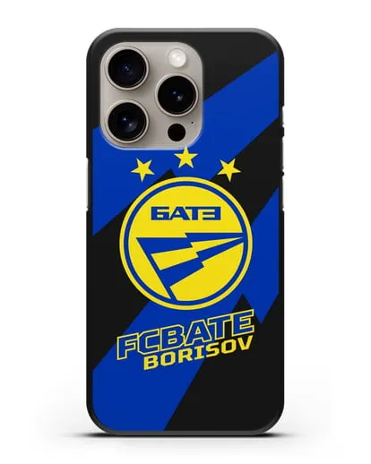 Чехол с логотипом ФК БАТЭ силиконовый для iPhone 15 Pro
