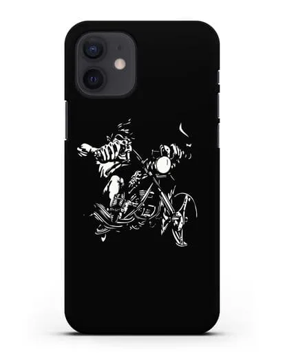 Чехол с изображением Байкер силиконовый для iPhone 12