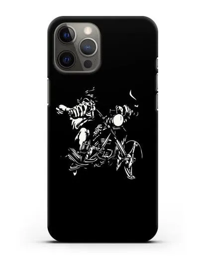 Чехол с изображением Байкер силиконовый для iPhone 12 Pro Max