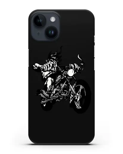 Чехол с изображением Байкер силиконовый для iPhone 14